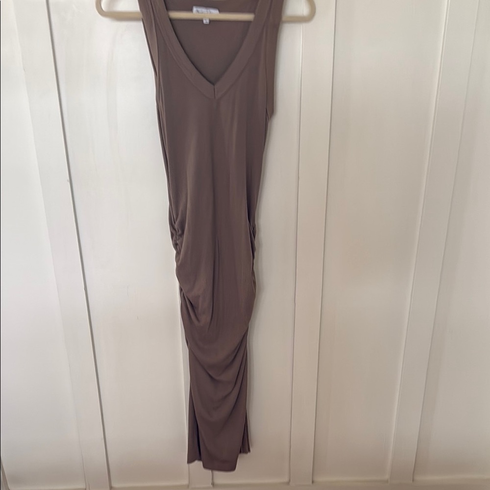 Michael Stars Brown Ribbed Dress